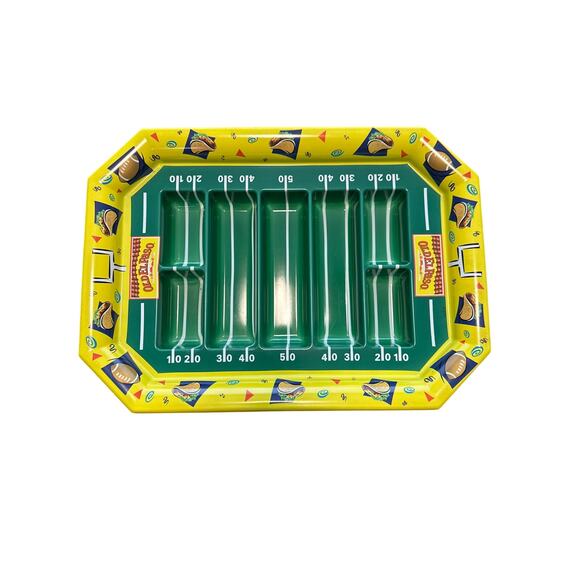 Old El Paso Football Field Snack Tray Chip & Dip Serving Platter Tailgate - Picture 1 of 2